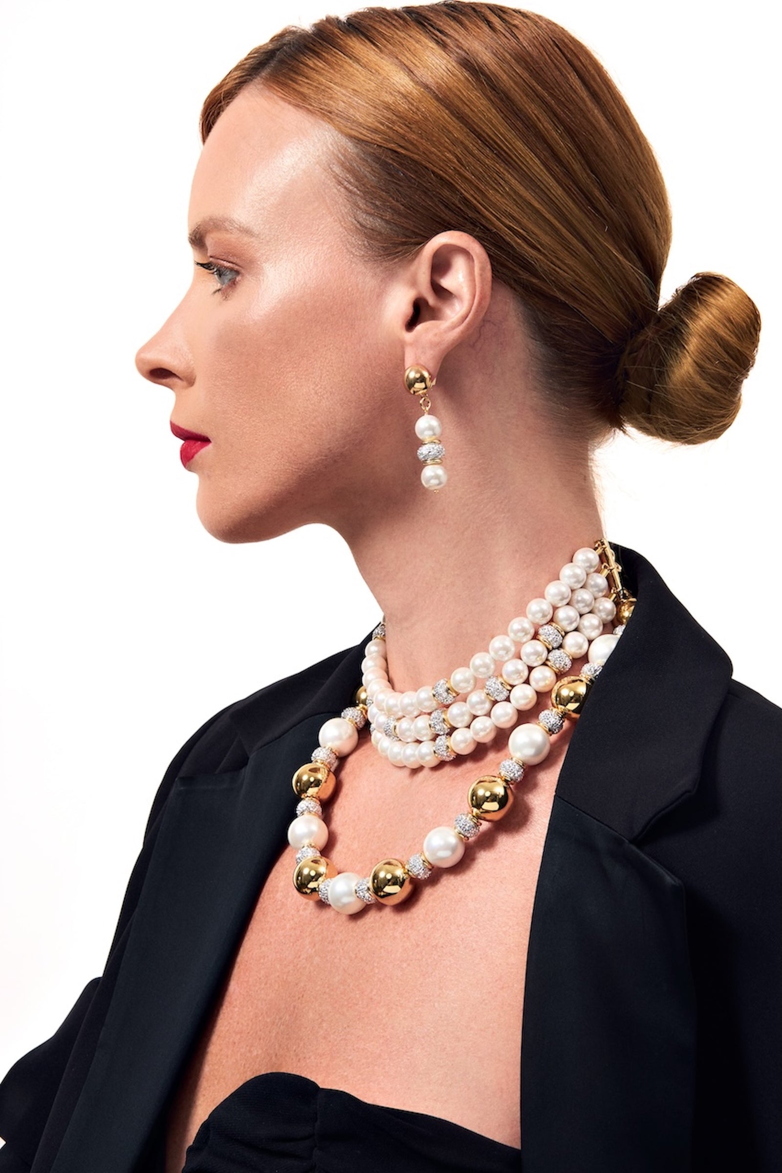 Regina di Perle Choker Rhodium Plated