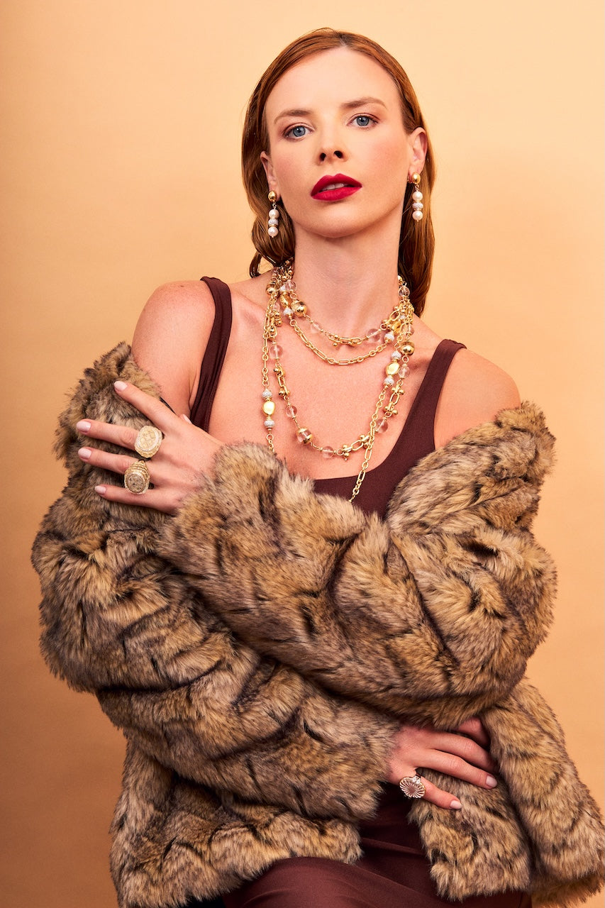 Liuce Long Necklace 18K Gold Plated