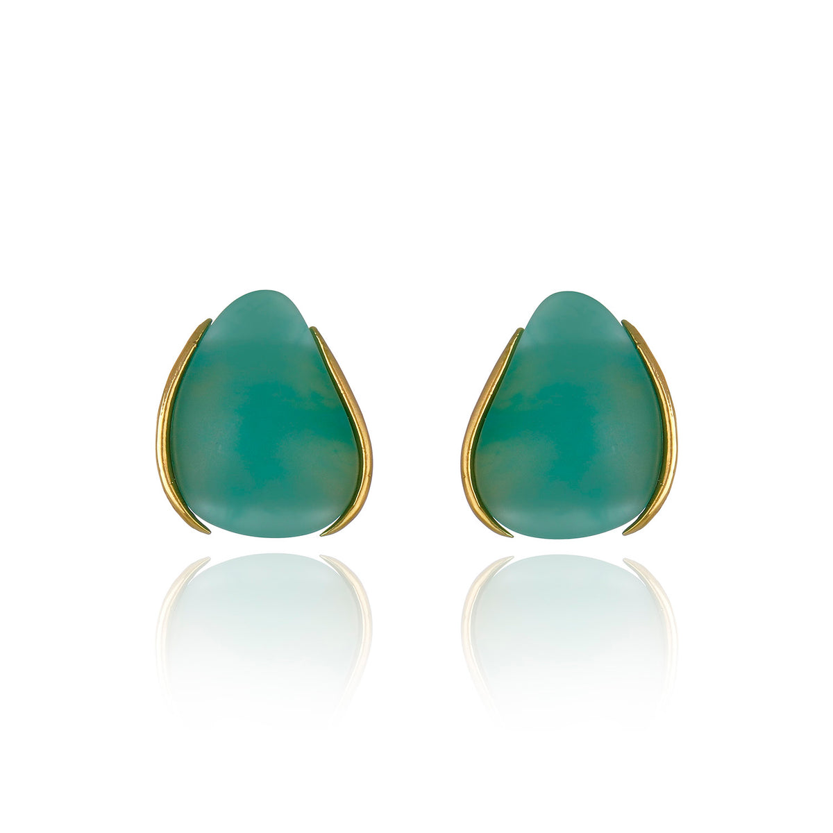 Organic Resin Stud - Turquoise