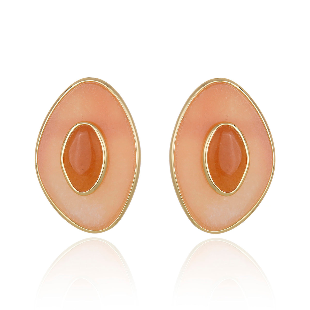 Poet Earring - Rose Quartz