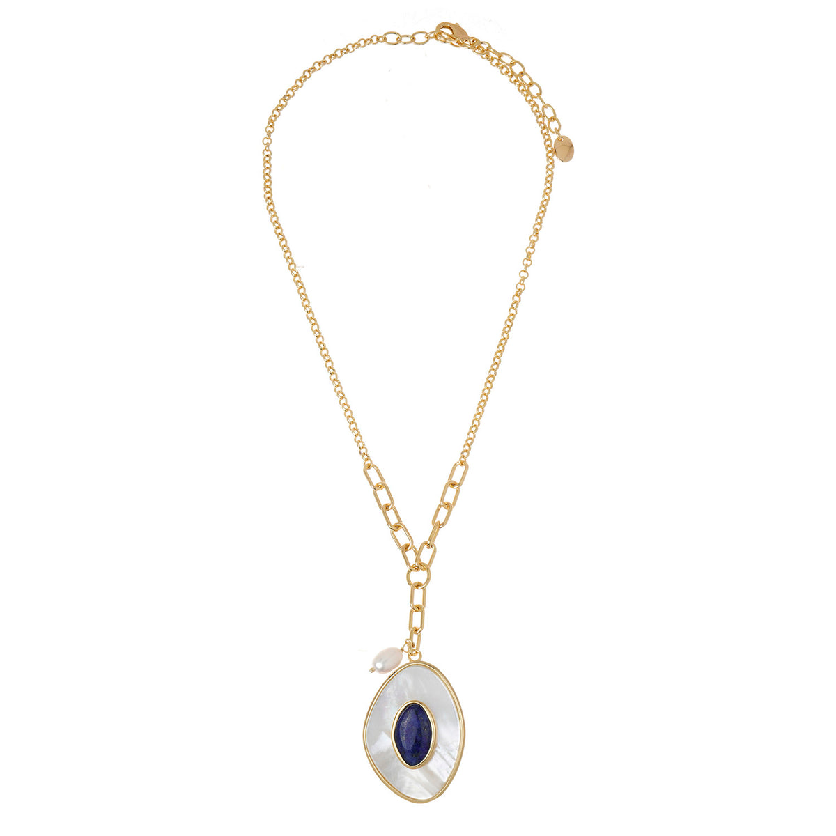 Poet Drop Necklace - Mother of Pearl