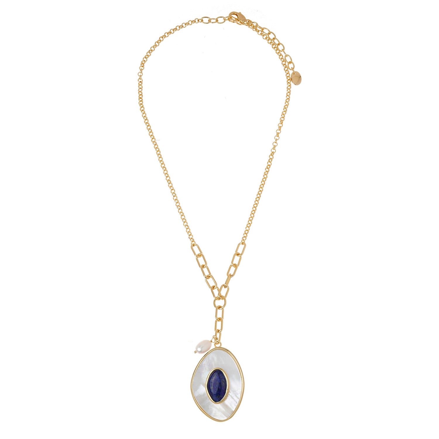 Poet Drop Necklace - Mother of Pearl