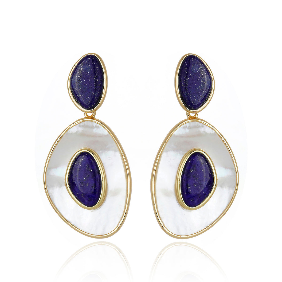 Poet Drop Earring - Mother of Pearl