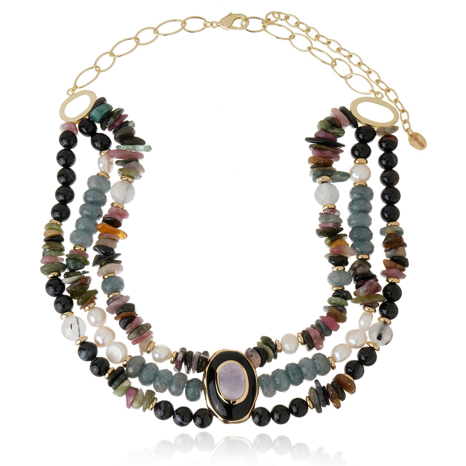 Confidence Necklace - Black Agate Amethyst