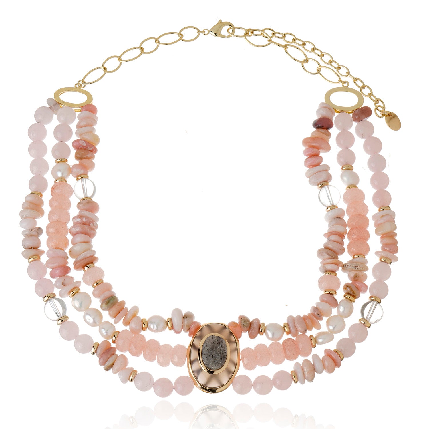 Confidence Necklace - Rose Quartz Amethyst