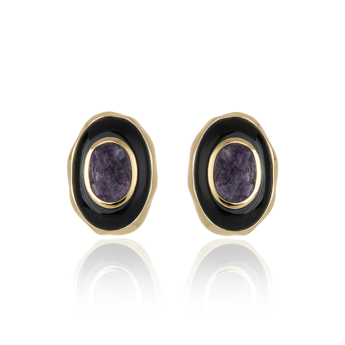 Confidence Stud - Black Amethyst