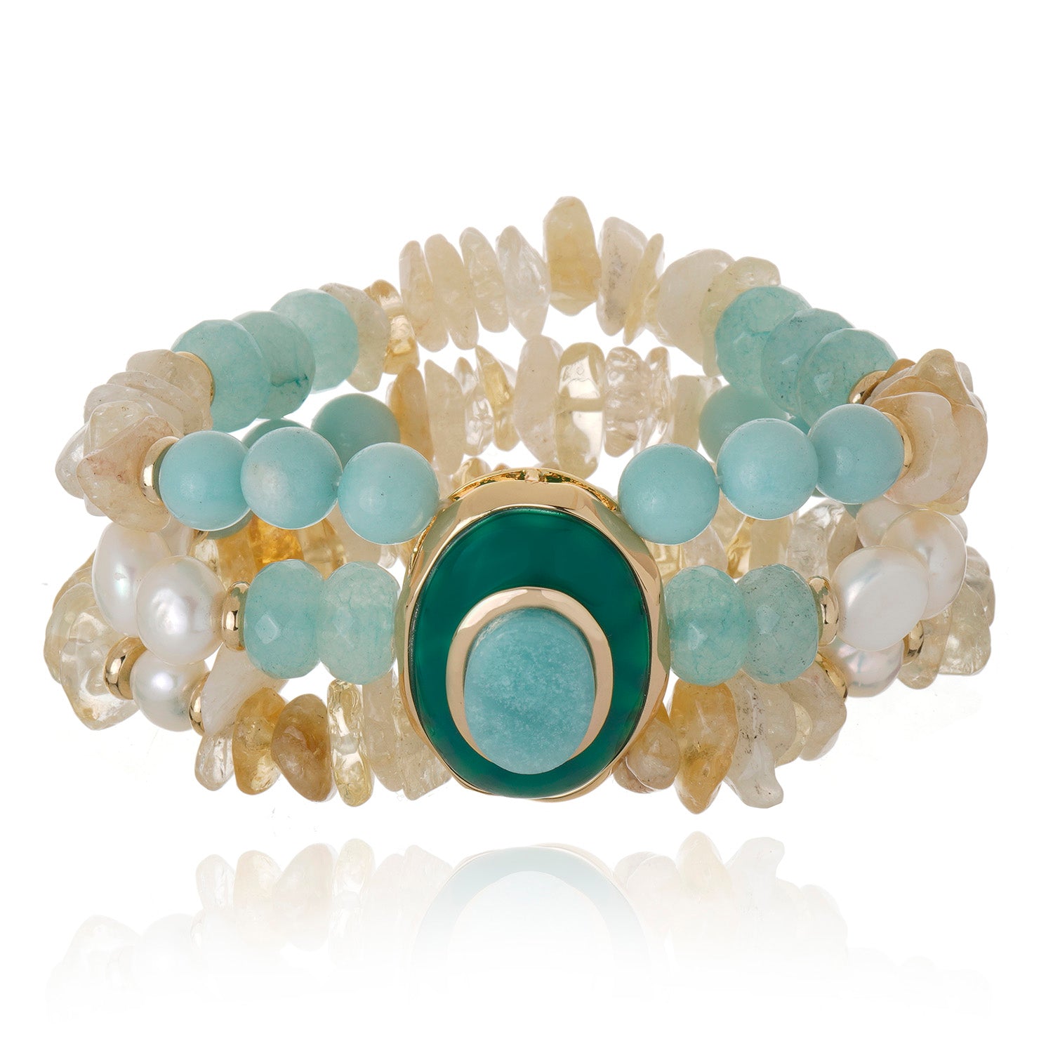Confidence Bracelet - Green Agate Amazonite