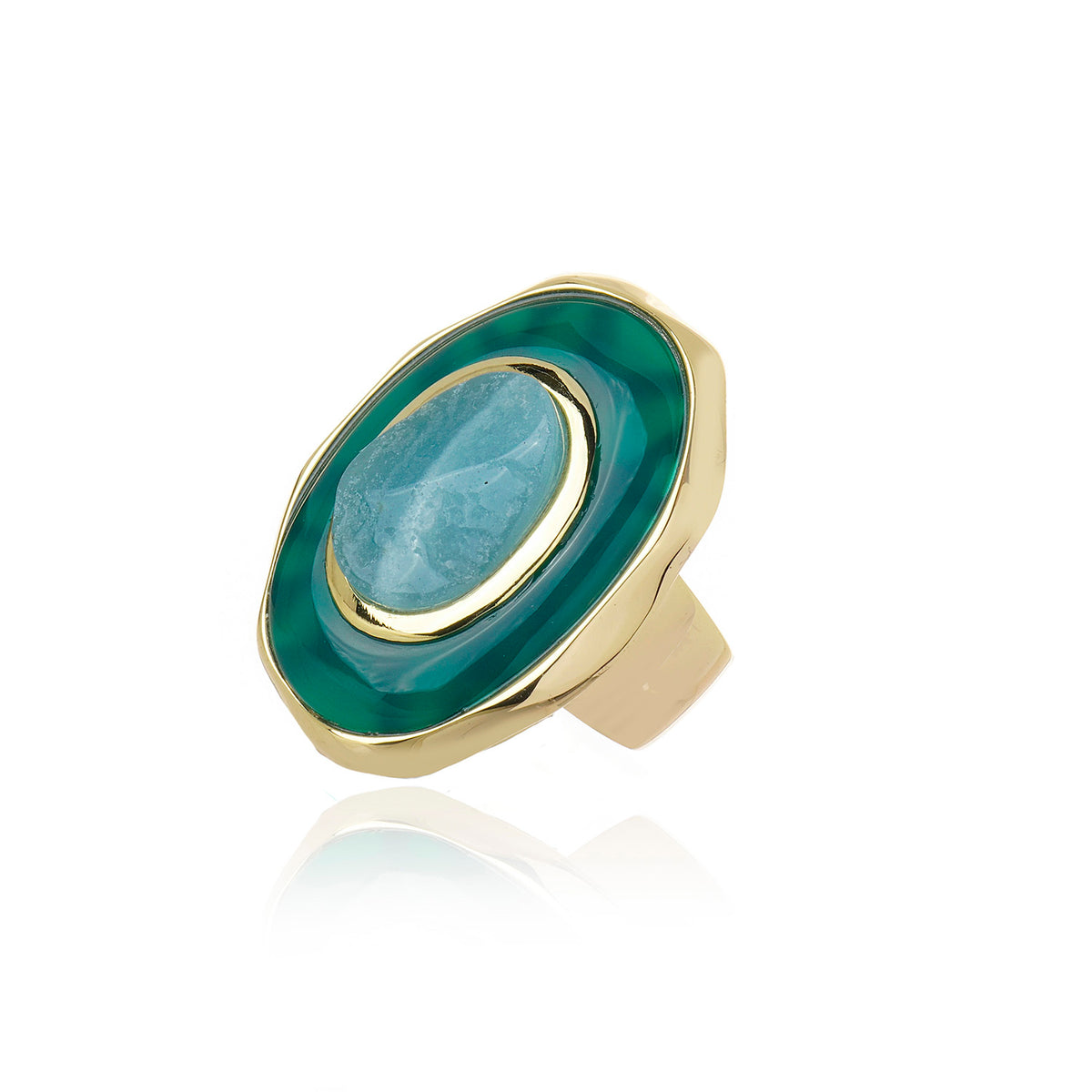 Confidence Ring - Green Agate Amazonite