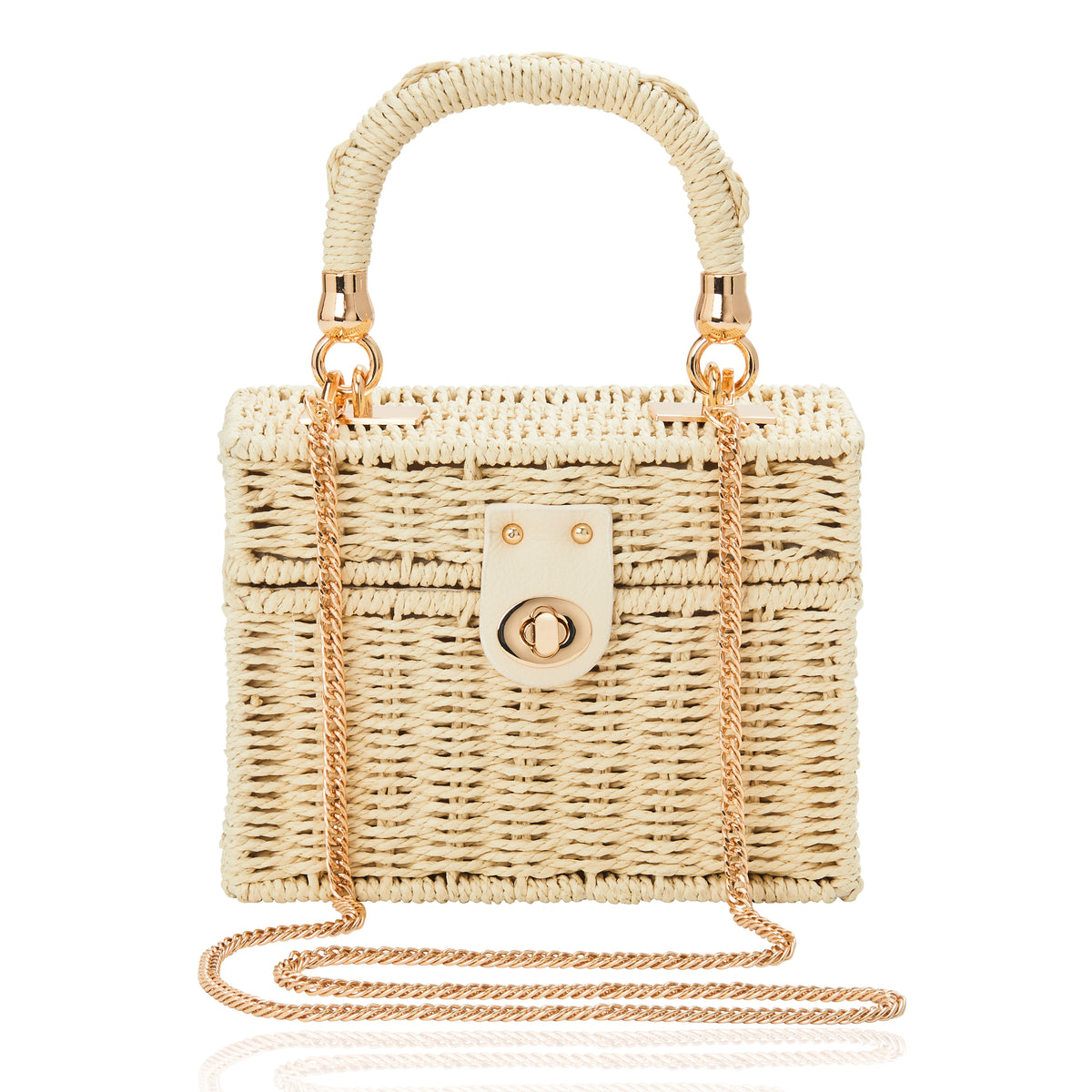 Woven Straw Trunk Sand