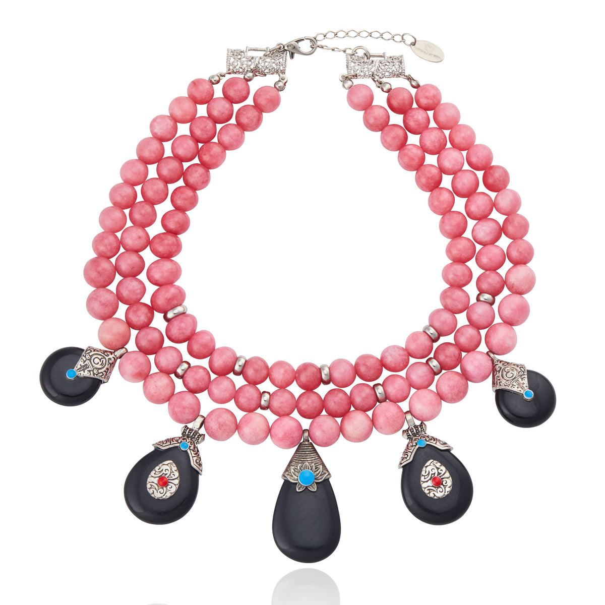 Mahina Necklace - Rhodochrosite Stones