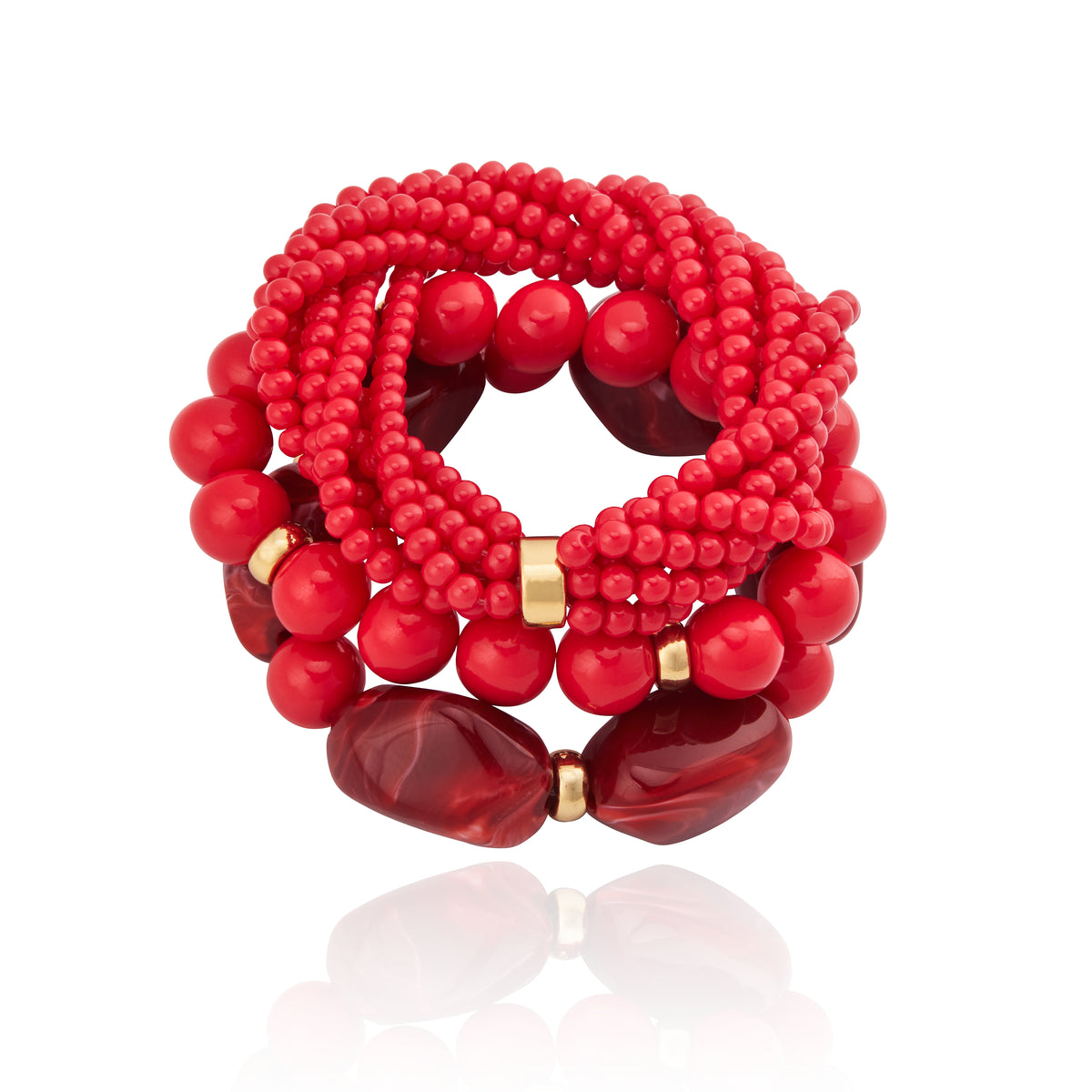 Concept Shell Bracelet - Red Coral