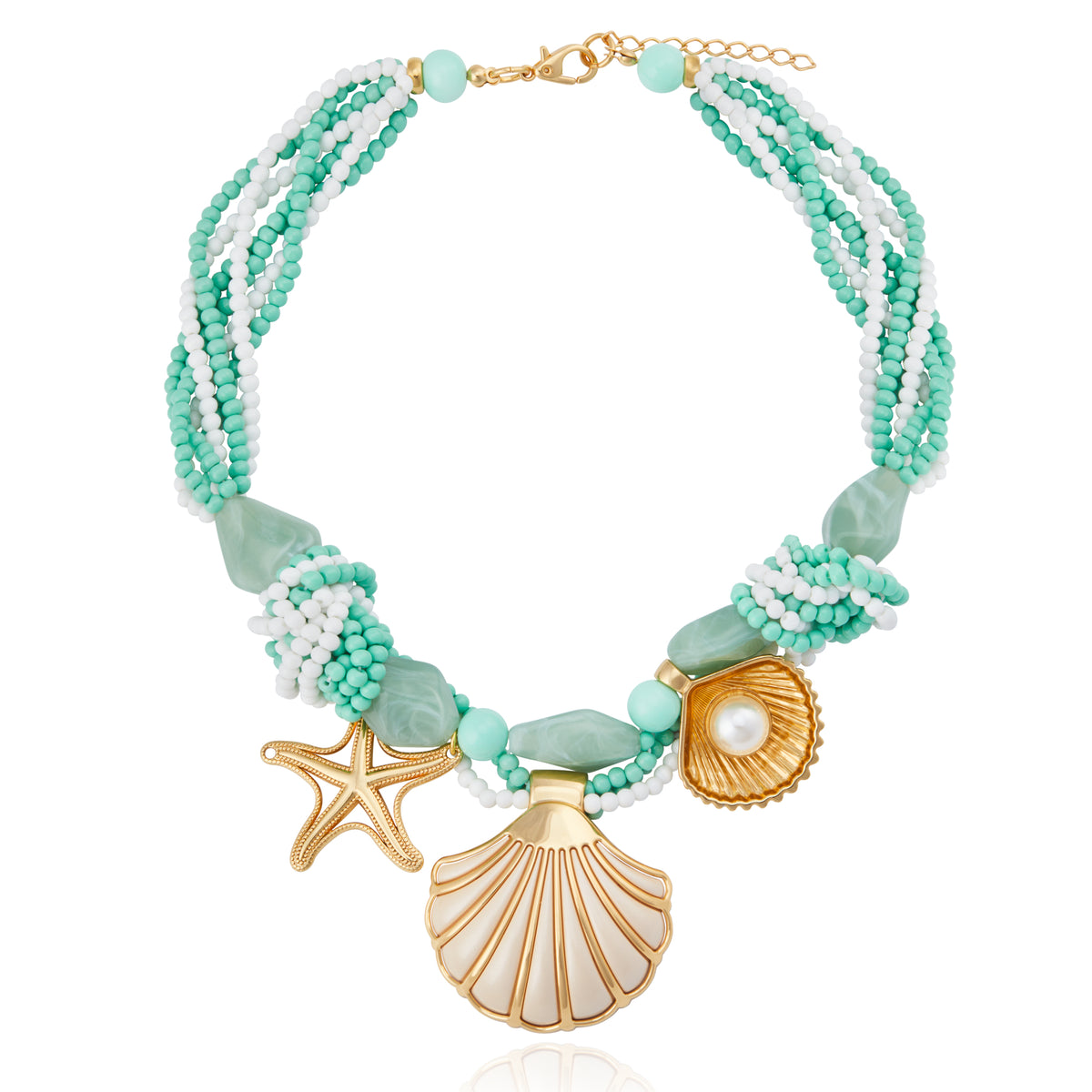 Concept Shell Necklace - Aqua