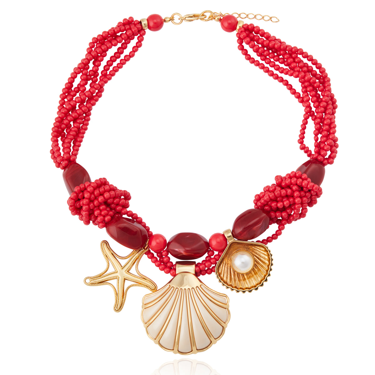 Concept Shell Necklace - Red