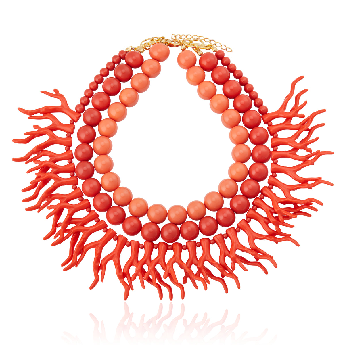 Lani Triple Necklace Coral