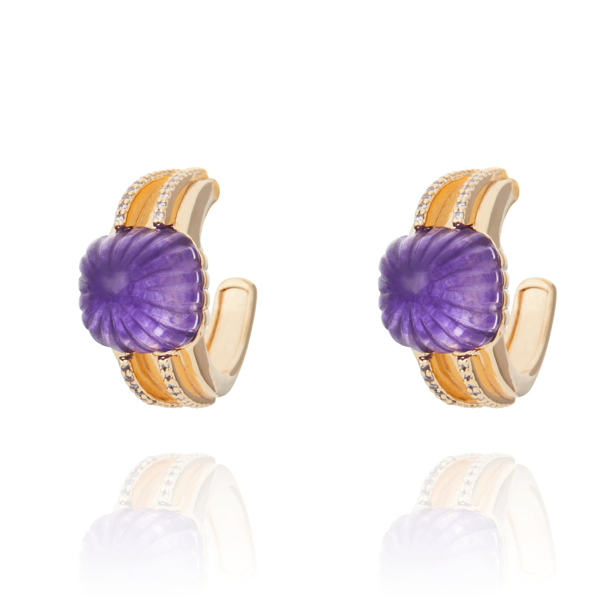 Duomo Half Hoop Amethyst