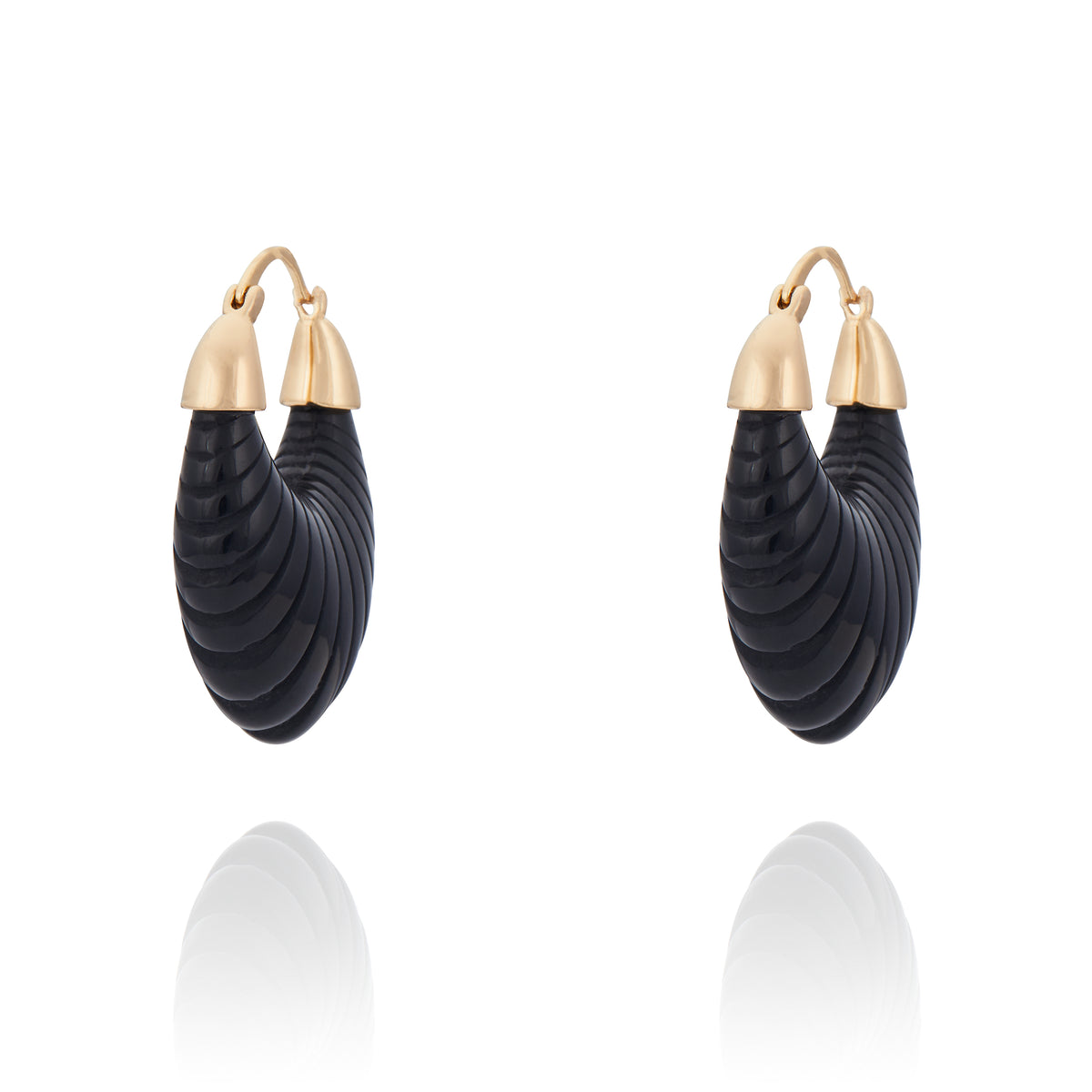 Venice Gondola Earring Black