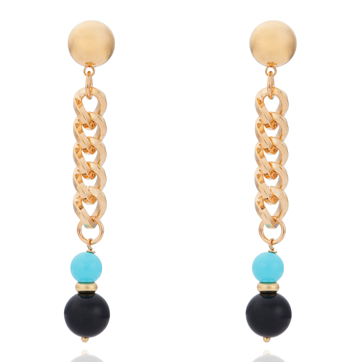 San Marco Stone Charm Earring Turquoise