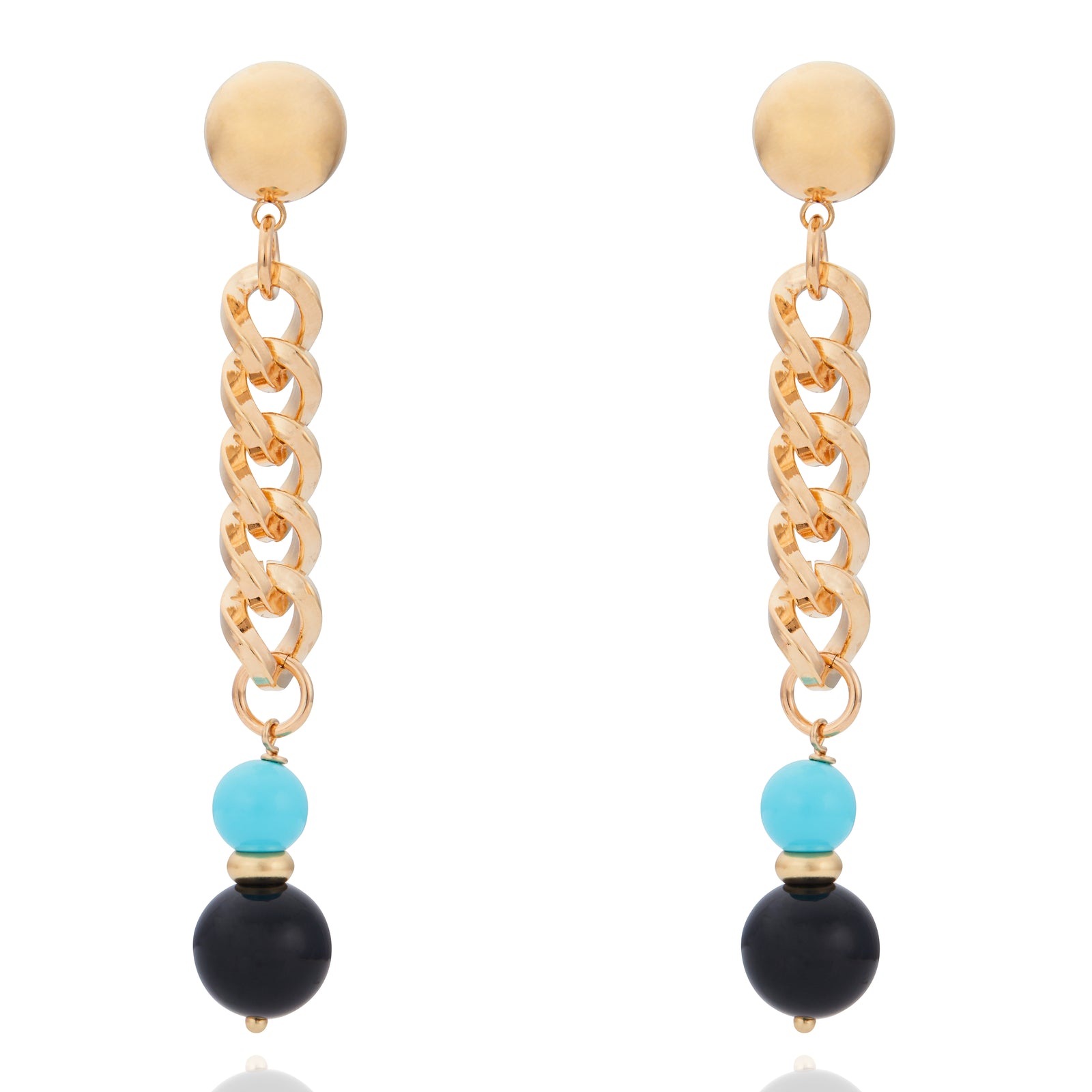 San Marco Stone Charm Earring Turquoise