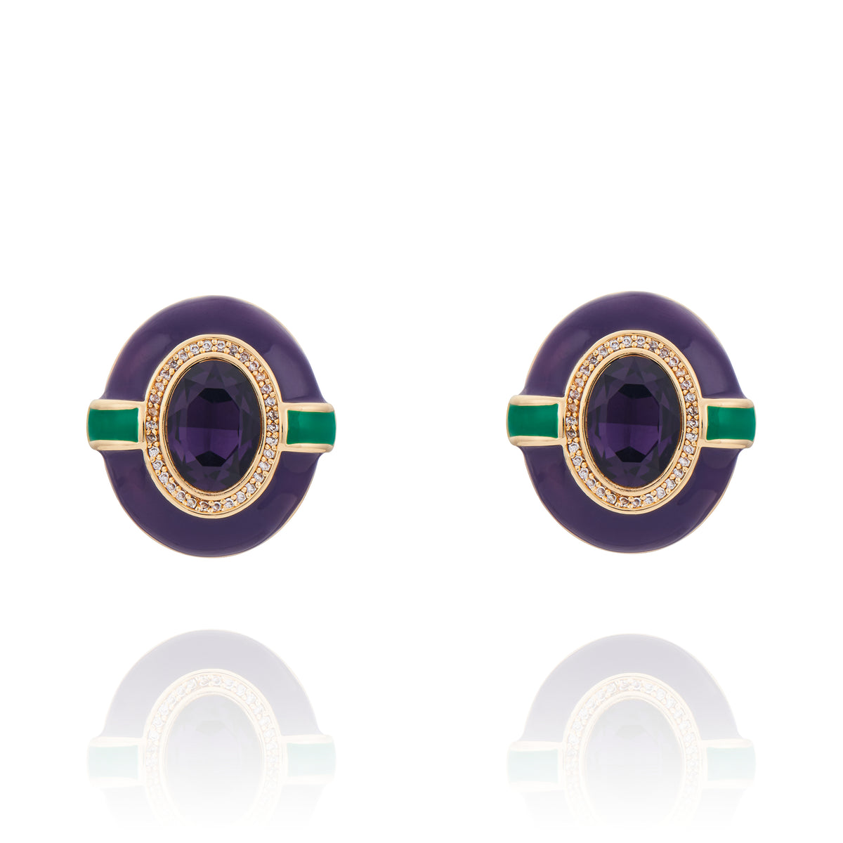Duomo Amethyst Crystal Earring