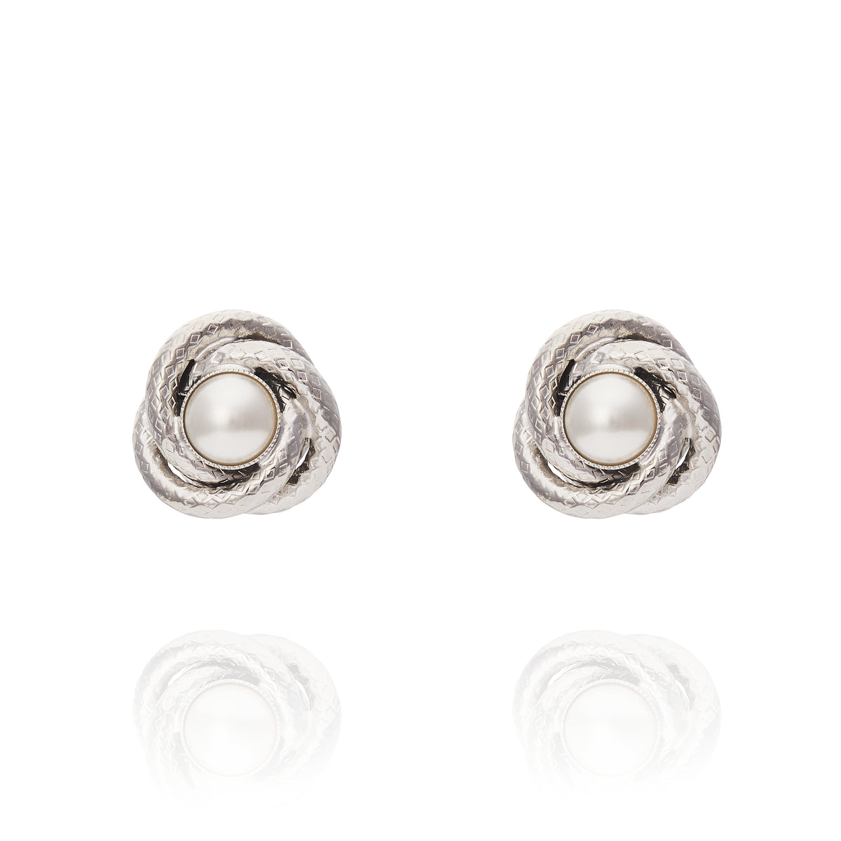 Vietnam Medium Flower Earring - Silver