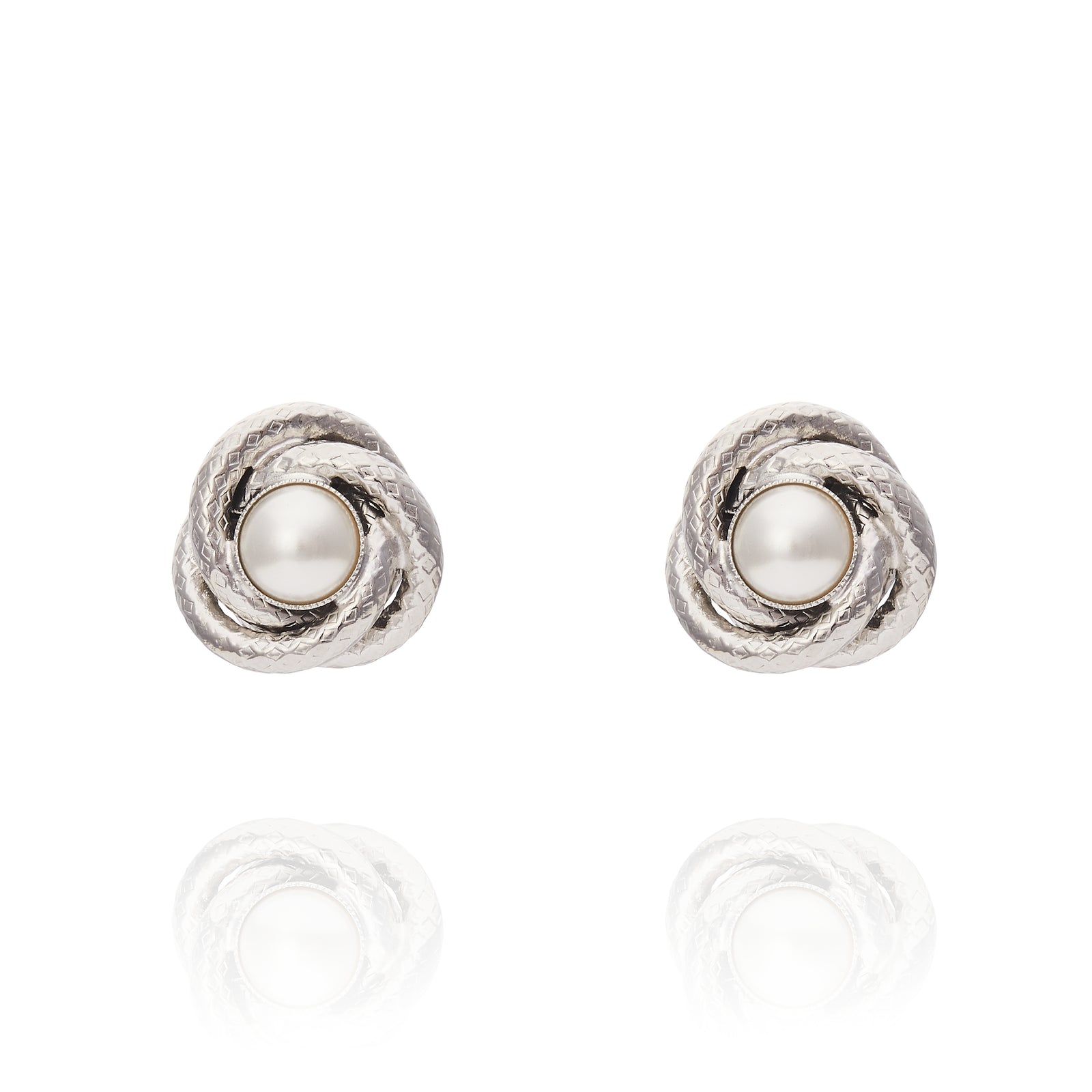 Vietnam Medium Flower Earring - Silver