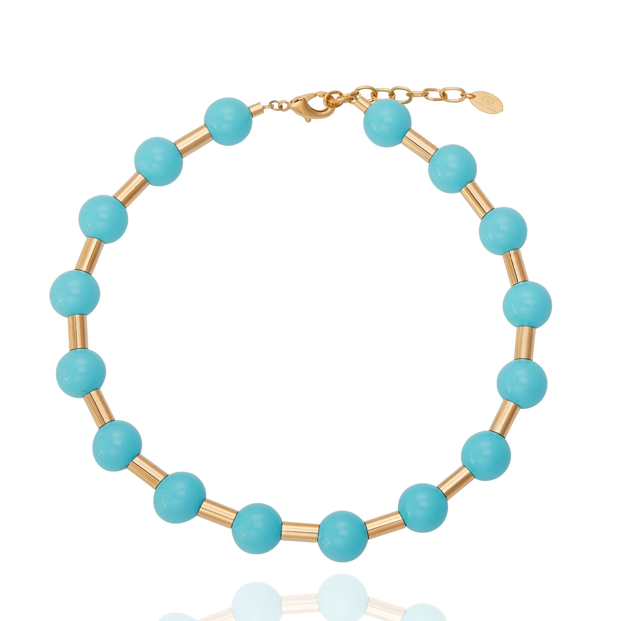 Hebe Necklace - Turquoise Gold