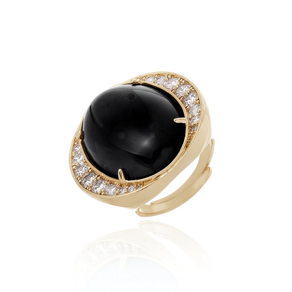 Splendore Ring Black Agate