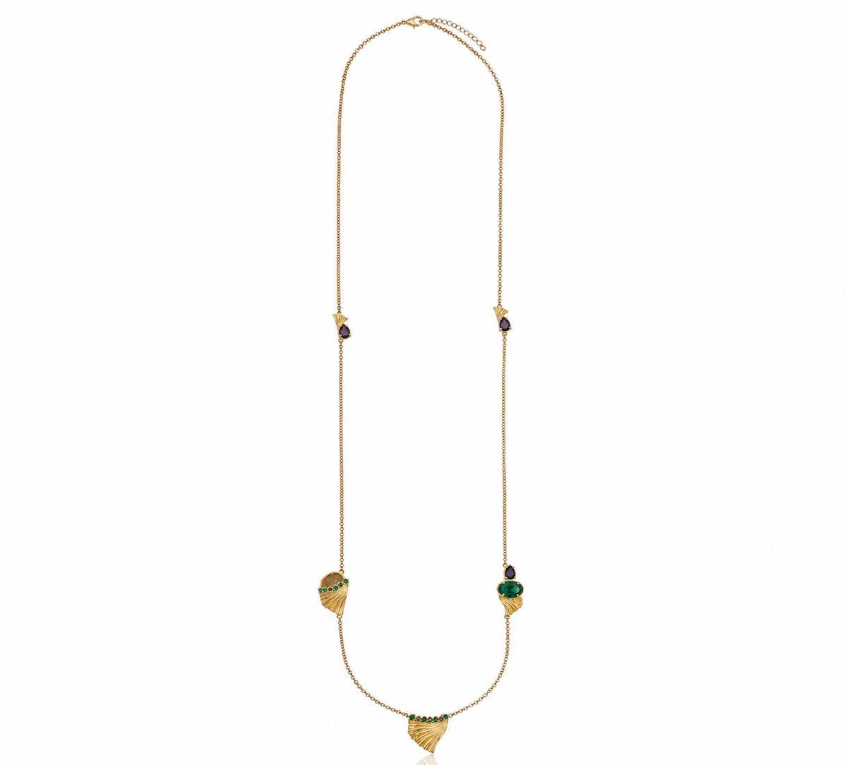 Milano Long Necklace - Emerald