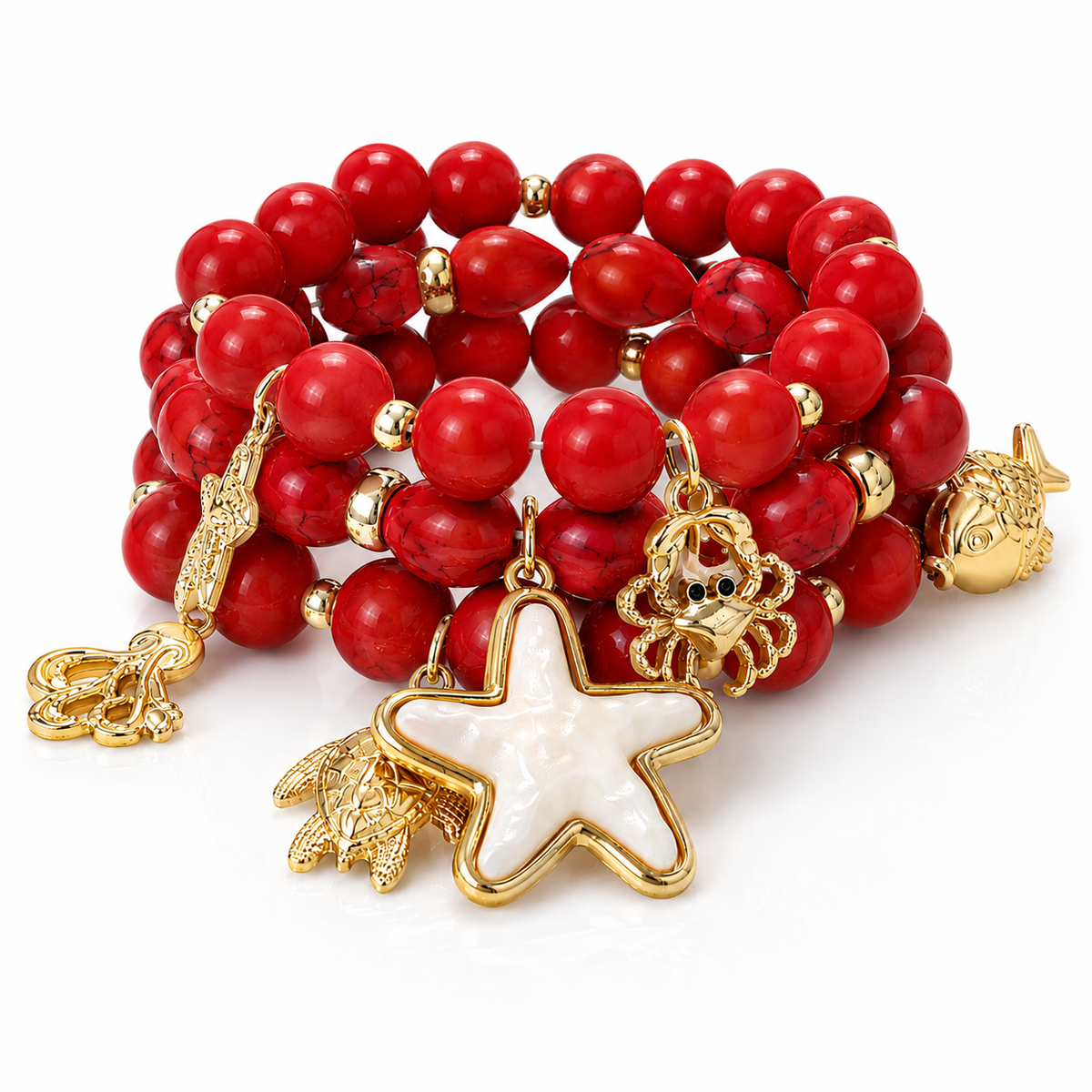 Anahi Bracelet Red Coral