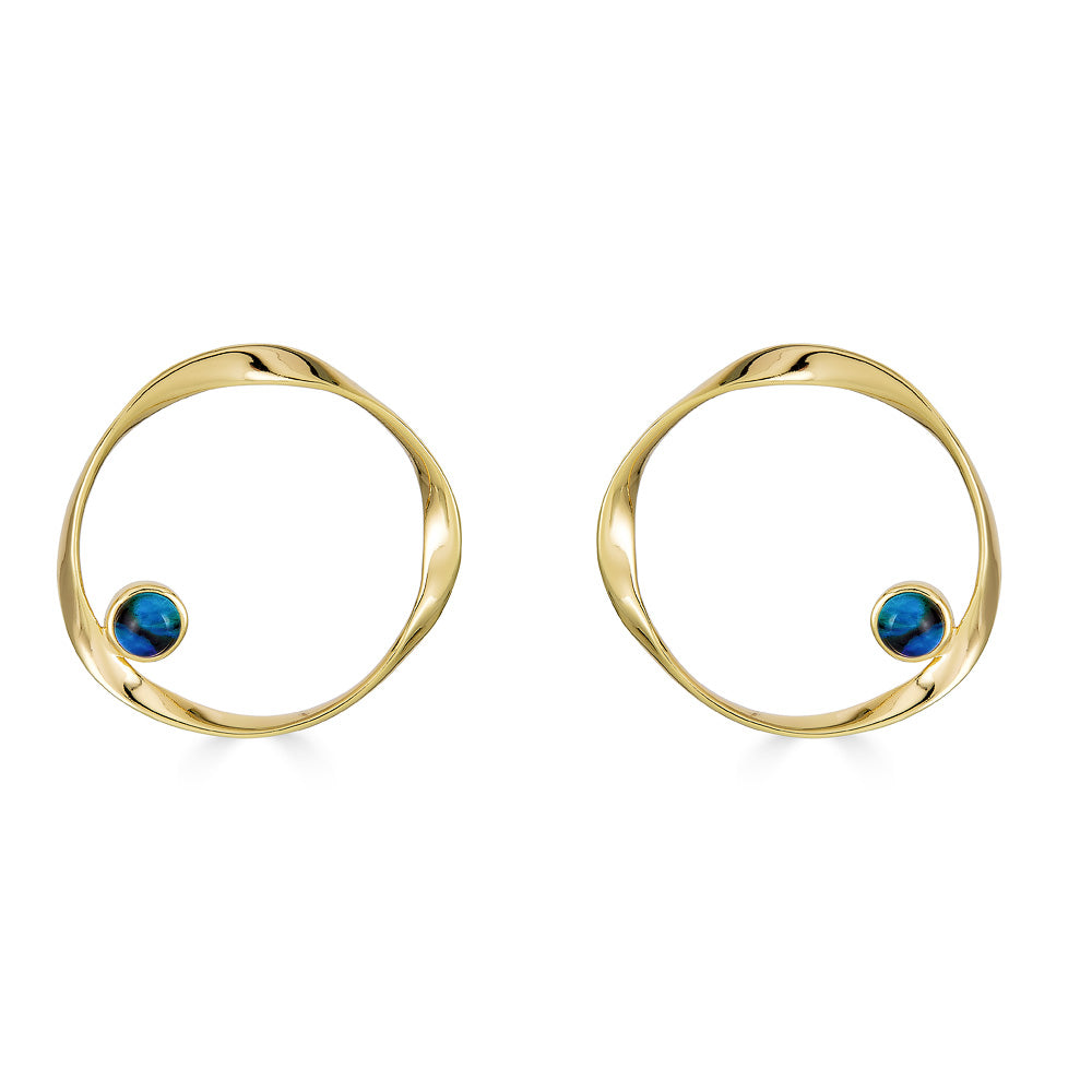 Gia Hoop - Blue Abalone