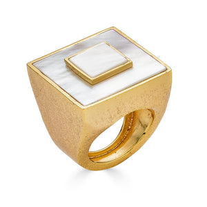 Porto Cervo Ring - Gold Mop