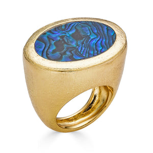 Maldives Ring - Blue Mop Rhodium