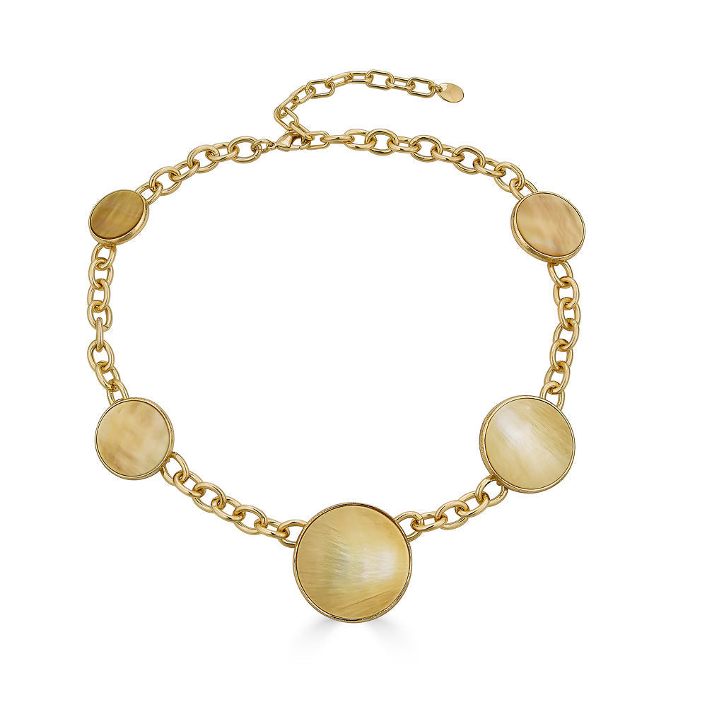 Penelope Necklace - Gold Mother of Pearl