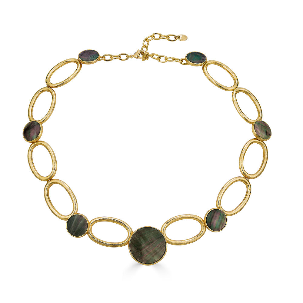 Maldives Necklace - Black Mother of Pearl