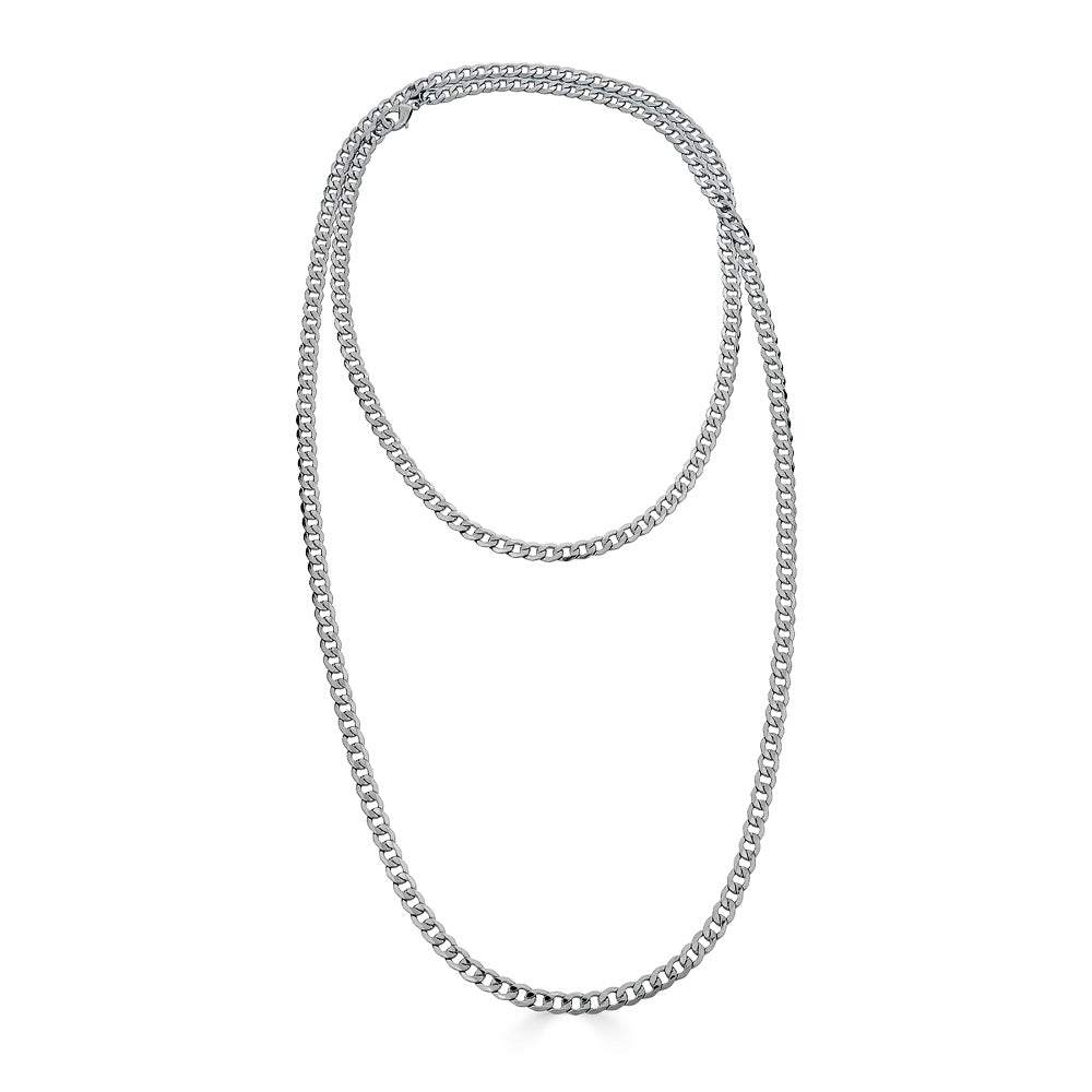Infinity Long Chain Necklace - Silver
