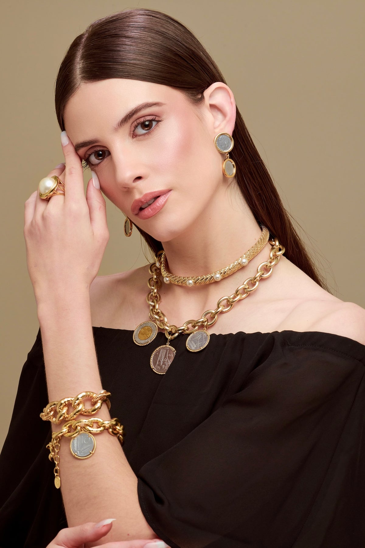 Madeleine Three Coin Necklace
