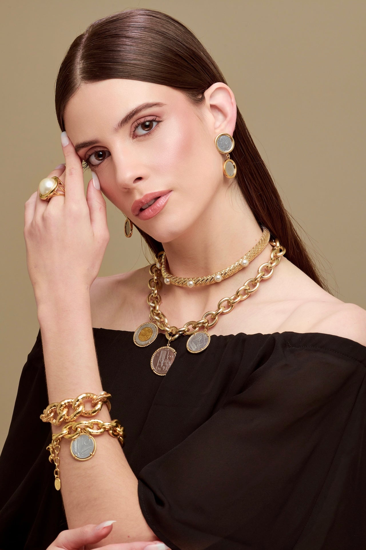 Madeleine Three Coin Necklace