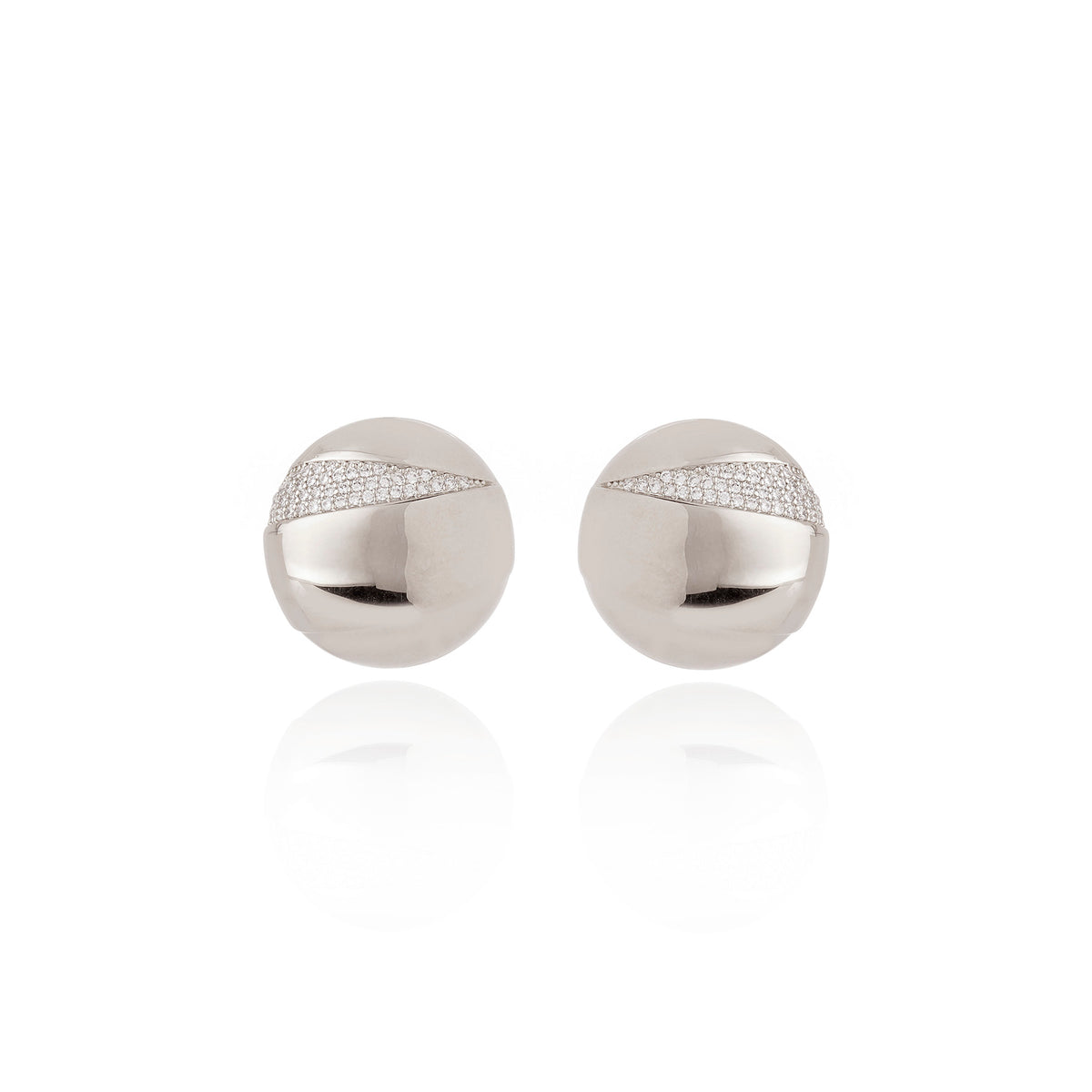 Ispra Earrings Rhodium Plated