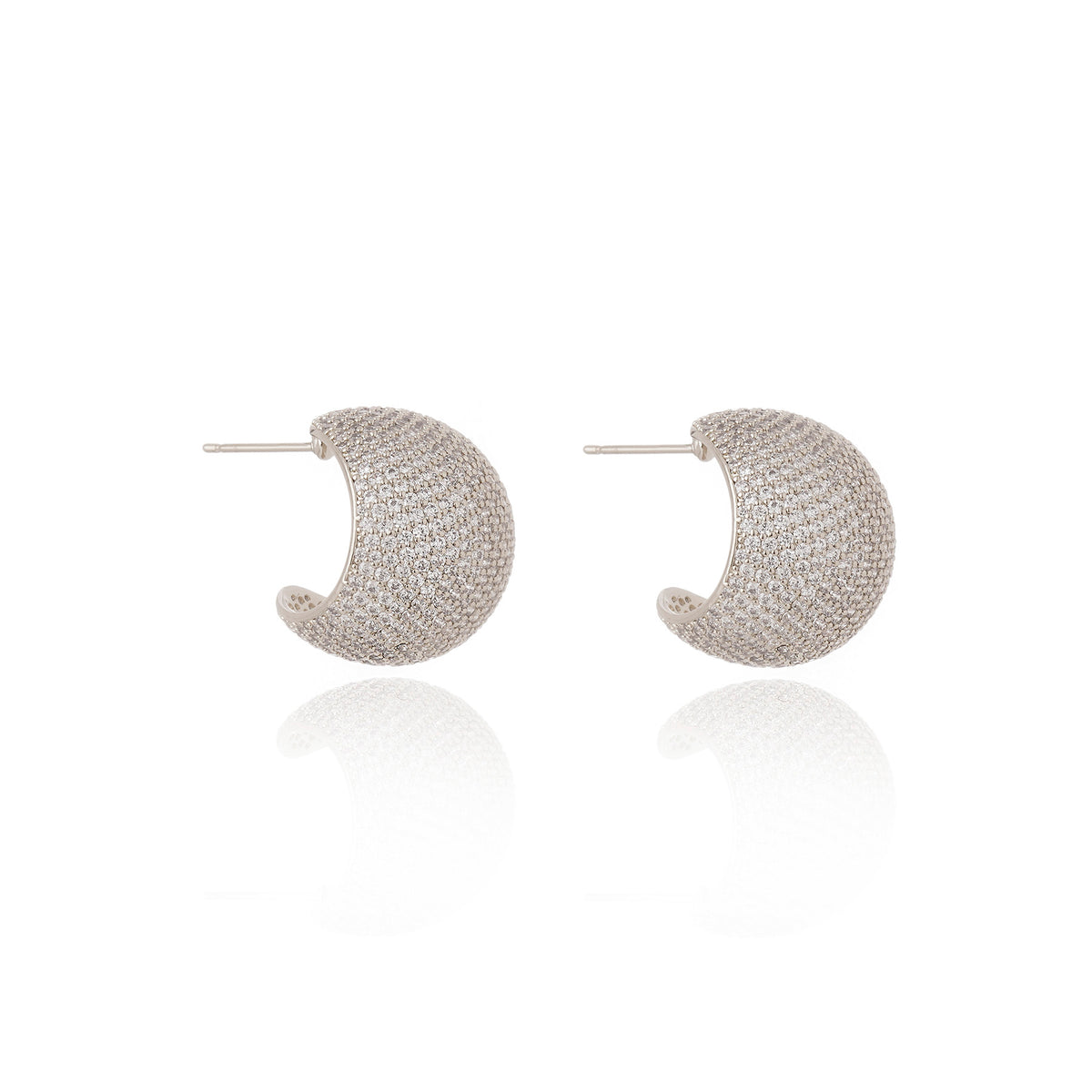 Ceresolo Earrings Rhodium Plated