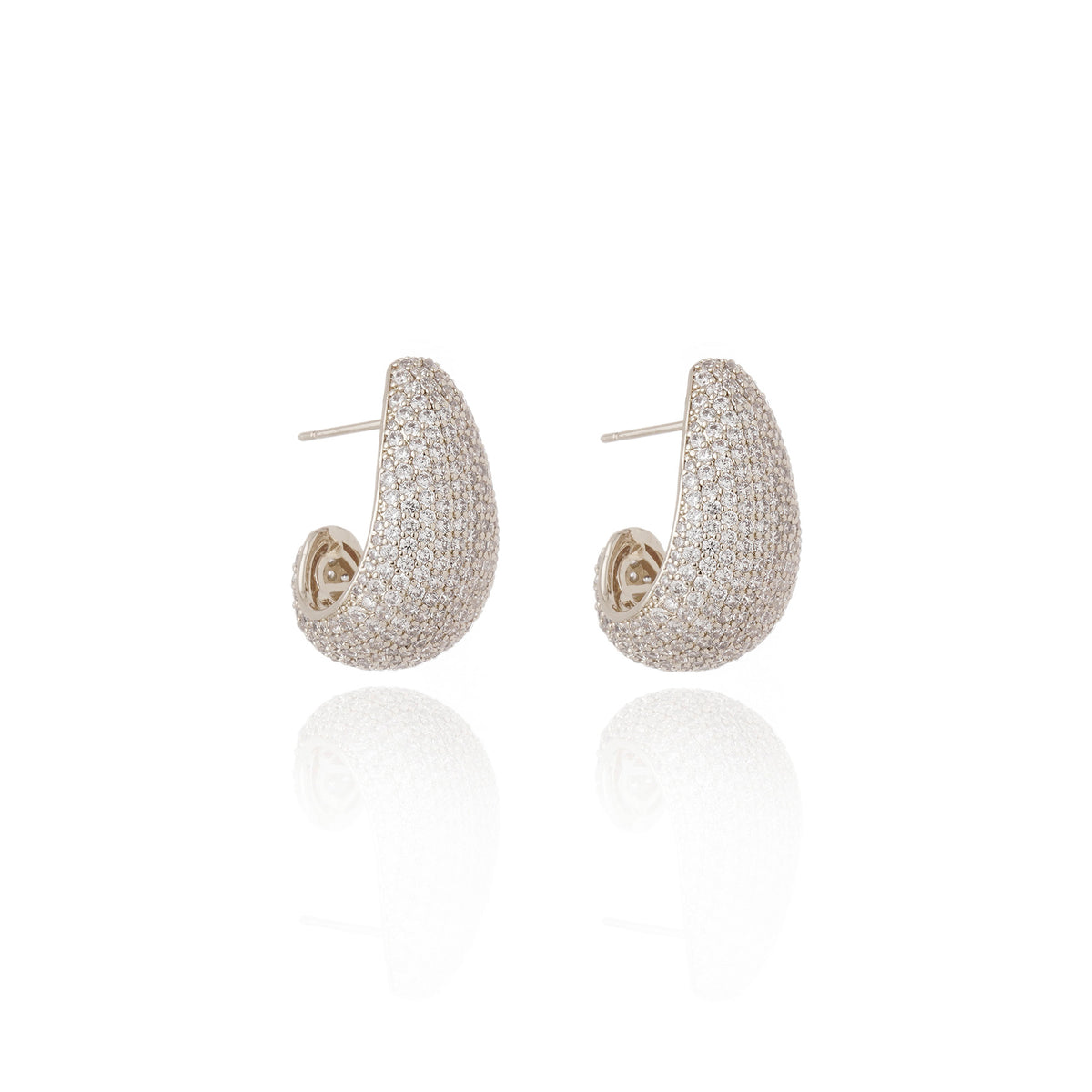 Brisino Earrings Rhodium Plated