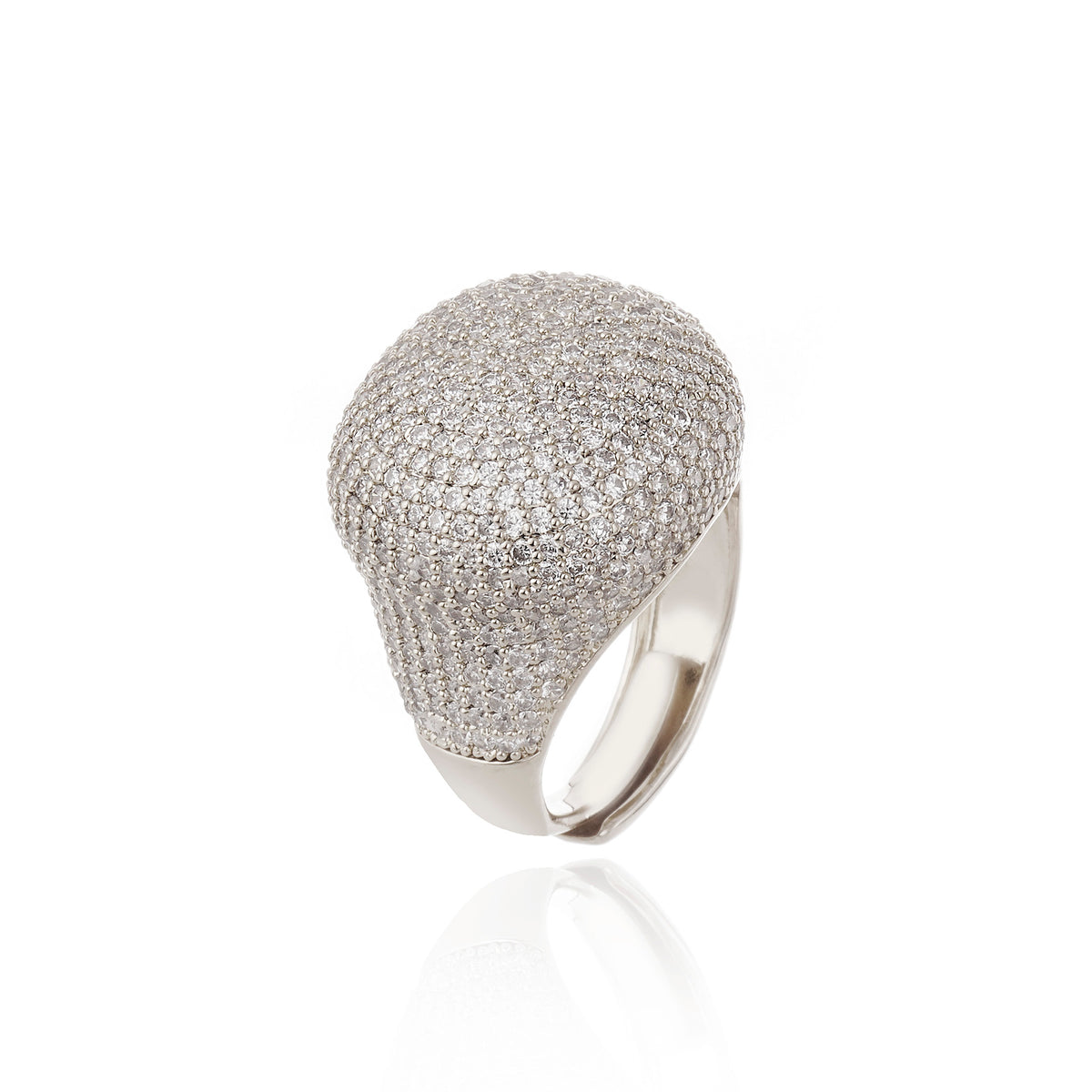 Ceresolo Ring Rhodium Plated