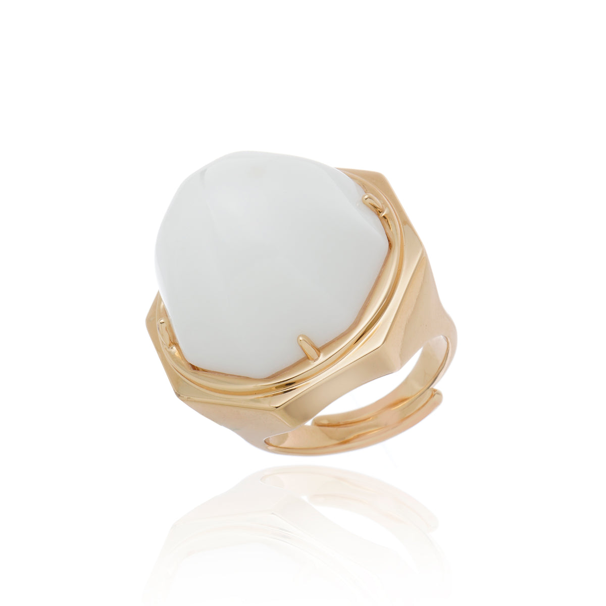 Incanto Ring White Agate