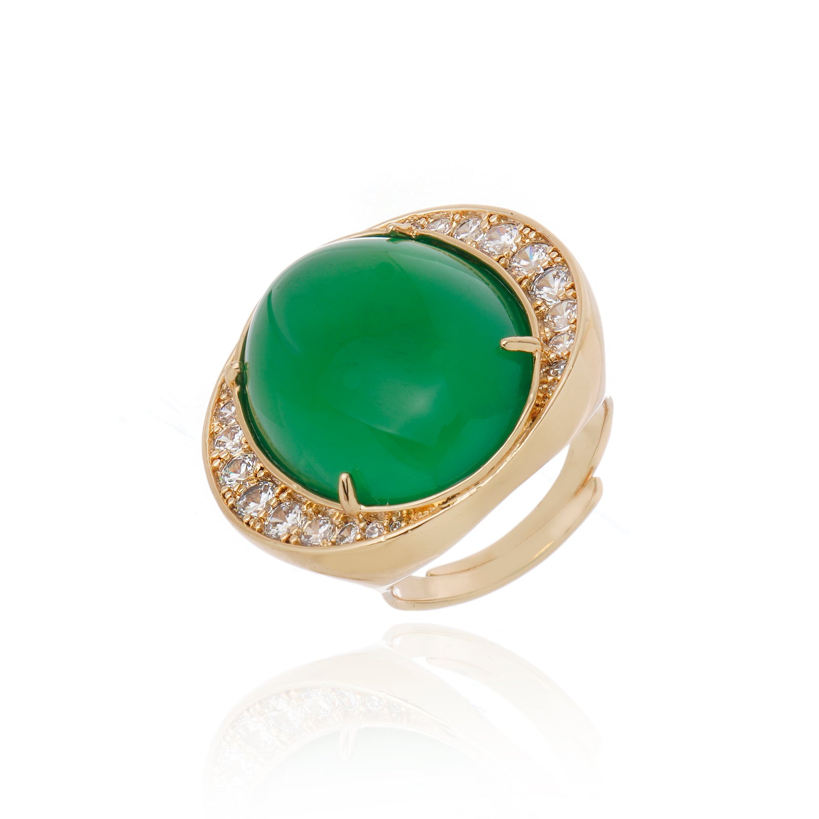 Splendore Ring Green Agate