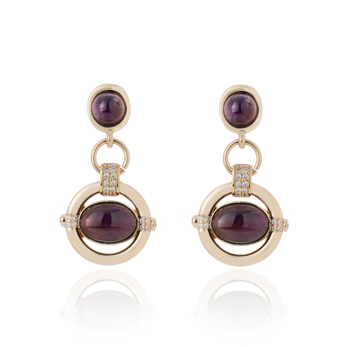 Cerchio di Lusso Amethyst Earrings