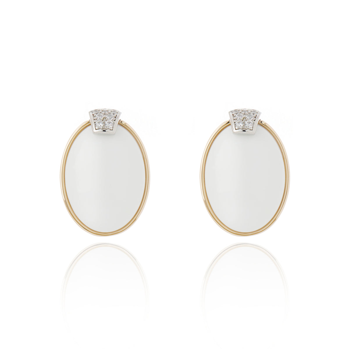 Splendore Earrings White Agate