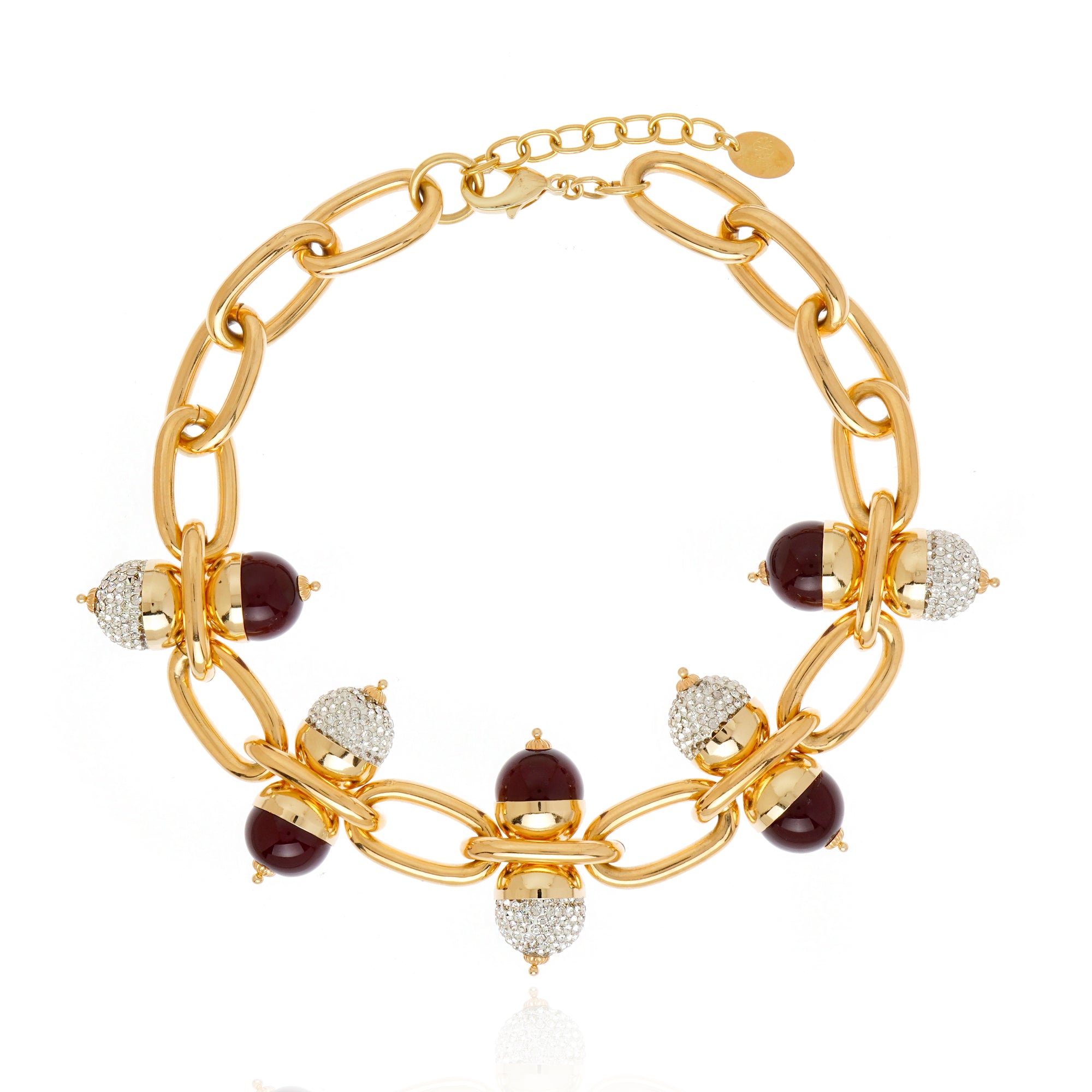 Catena Di Lusso Burgundy Choker