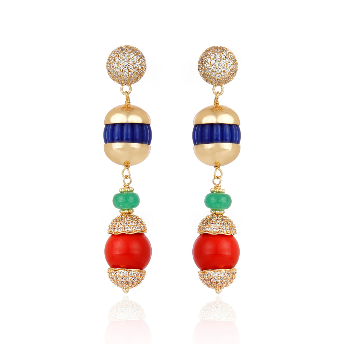 Malfatti Earring Blue and Red