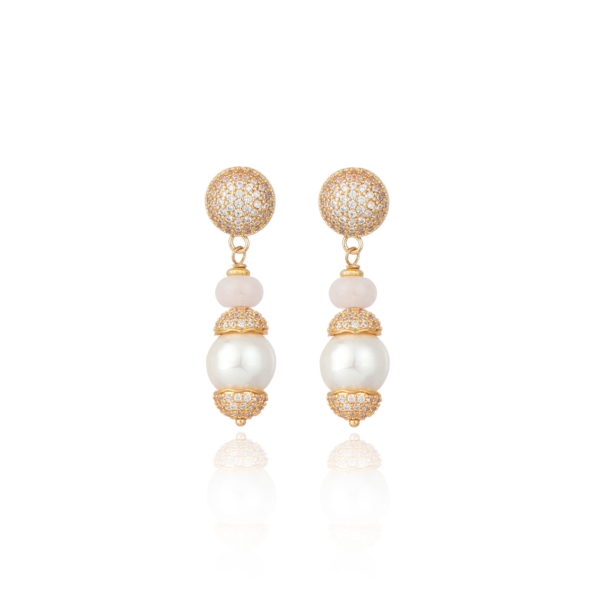 Portinari Long Earrings Pink