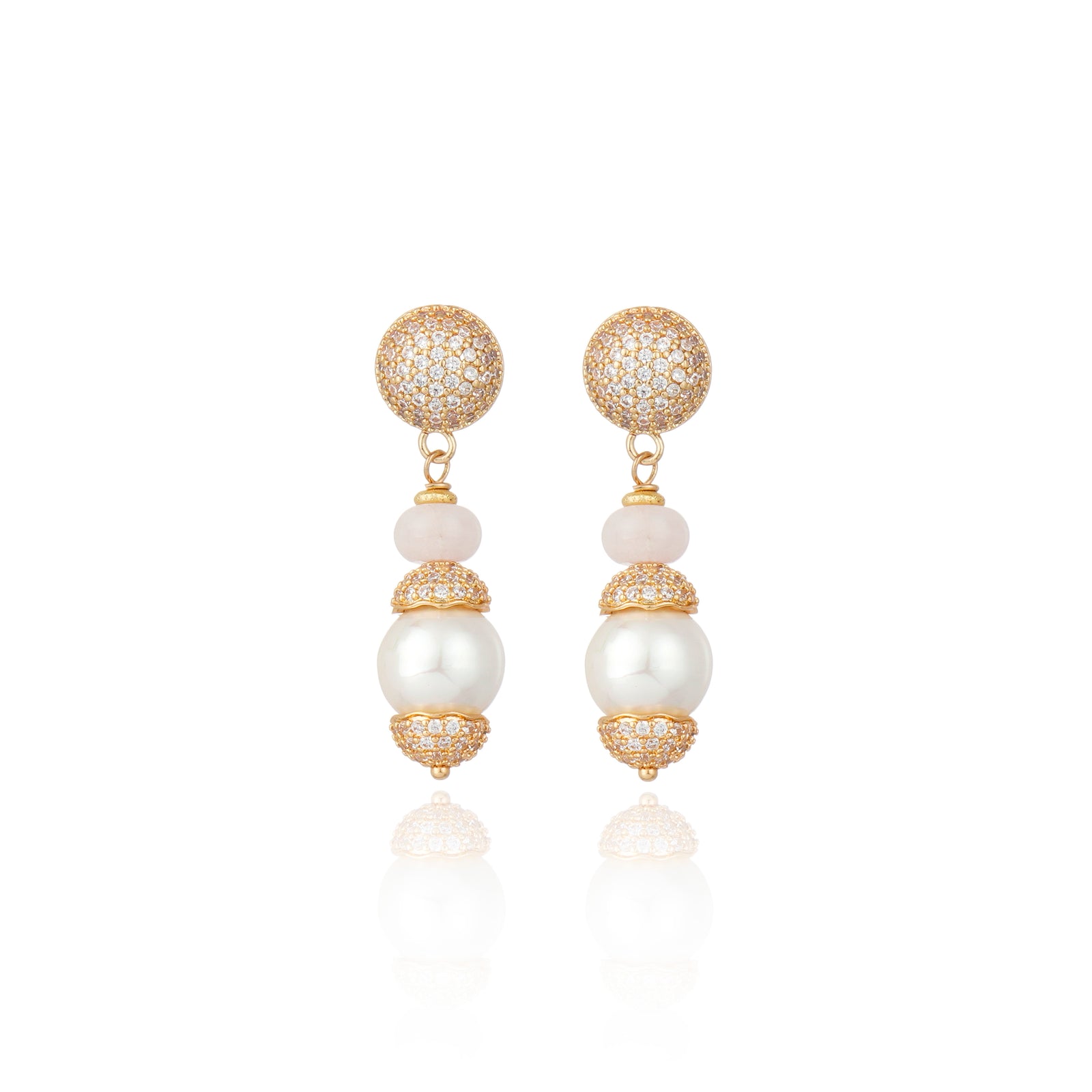 Portinari Long Earrings Pink