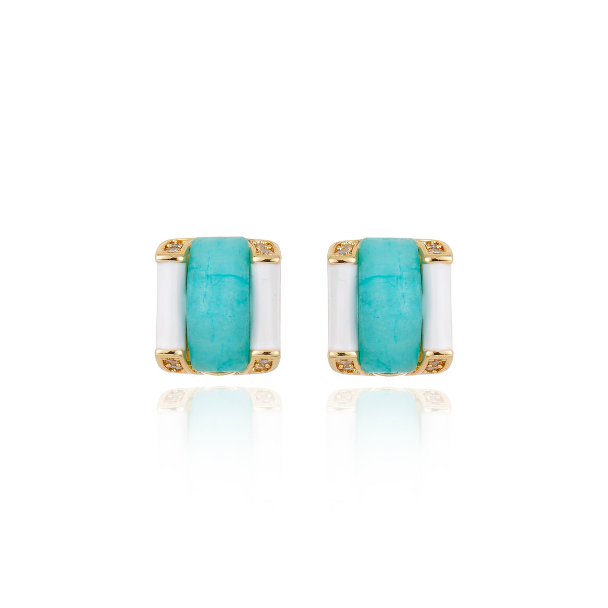 Zina Stud Earrings Turquoise